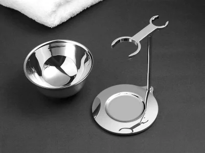 Grutti Father'S Day Gift Luxury Shaving Razor Brush Stand With Soap Bowl Set, Compatible With Manual Razor, Safety Razor, Gillette Fusion Razor - Org