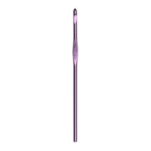 Susan Bates 5-1/2-Inch Silvalume Aluminum Crochet Hook, 4Mm, Lavender