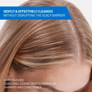 CeraVe Gentle Hydrating Shampoo, With Ceramides, Niacinamide Hyaluronic Acid For Soft, Healthy Looking Hair Scalp, Sulfate Free Color Safe Shampoo, F