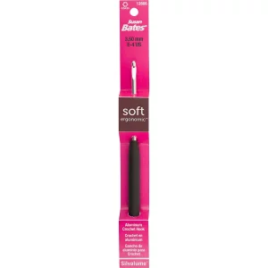 Susan Bates Silvalume Soft Handle Aluminum Crochet Hook 5.5
