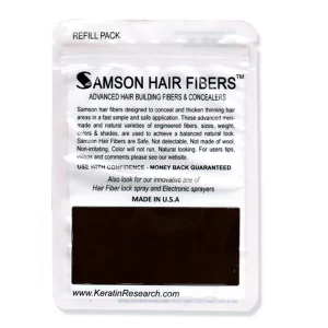 Samson Hair Fibers For Thinning Hair - 100% Undetectable Natural Formula - Completely Conceals Hair Loss In Seconds. Covers Bald Spots. Thicken Your