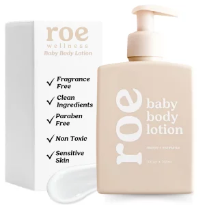 Roe Wellness- Baby Lotion Moisturizer Fragrance-Free Great For Sensitive Skin Lightweight Moisturizing Lotion For Babies Infants Kids and More