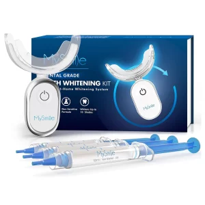 Mysmile Teeth Whitening Kit For Sensitive Teeth With Led Light, 10 Min Non-Sensitive Fast Teeth Whitener, 3 Carbamide Peroxide Teeth Whitening Gel, E