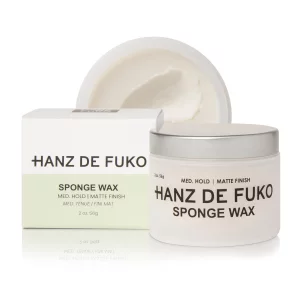 Hanz De Fuko Sponge-Wax Premium MenS Hair Styling Wax With Medium Hold & Semi-Matte Finish 2Oz