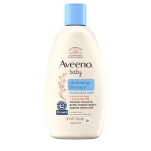 Aveeno Baby Cleansing Therapy Moisturizing Baby Body Wash with Natural Oatmeal ProVitamin B5 Gentle Tear-Free Baby Bath Wash for Sensitive Eczema-P