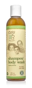 CARA B Naturally Baby Shampoo and Body Wash for Textured, Curly Hair - Eczema-Friendly Formula No Parabens, Sulfates, Phthalates - 8 Ounces