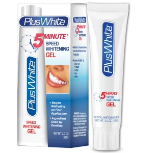 Plus White Speed Whitening Gel - Works In 5 Minutes - Professional Teeth Whitening W/Dentist Approved Ingredient (2 Oz)