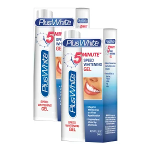 Plus White Speed Whitening Gel - Works In 5 Minutes - Professional Teeth Whitening W/Dentist Approved Ingredient (2 Oz, Pack Of 2)