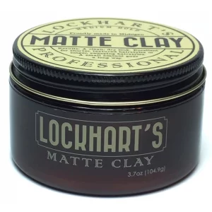 Lockhart's Authentic Handcrafted Professional Matte Clay, Medium/Firm Hold, Matte Shine, 3.4 oz
