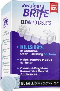 Retainer Brite - Retainer Cleaner Tablets For Invisalign, Mouth Guard Cleaner, Night Guard Cleaner And More. Cleaning Tablets For Ultrasonic Cleaners