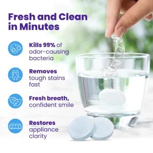 Retainer Brite - Retainer Cleaner Tablets For Invisalign, Mouth Guard Cleaner, Night Guard Cleaner And More. Cleaning Tablets For Ultrasonic Cleaners