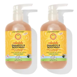 California Baby Calendula Shampoo and Body Wash | 100% Plant-Based | Allergy Friendly | Soothing Baby Soap and Toddler Shampoo for Dry, Sensitive Ski
