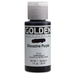 Golden Fluid Acrylic Paint 1 Ounce-Dioxazine Purple
