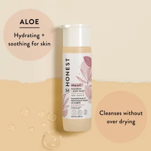 The Honest Company 2-in-1 Cleansing Shampoo + Body Wash and Face + Body Lotion Bundle | Gentle for Baby | Naturally Derived | Sweet Almond Nourish, 1
