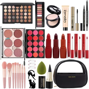 Miss Rose M All In One Full Makeup Kit,Multipurpose Women'S Makeup Sets,Beginners And Professionals Alike,Easy To Carry (Black)
