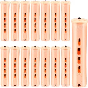 Willbond 60 Pcs Perm Rods For Long Hair Plastic Curl Rods Cold Wave Rods Hair Curling Roller For Hair Styling Hairdressing Tools(Light Yellow, 0.78 I