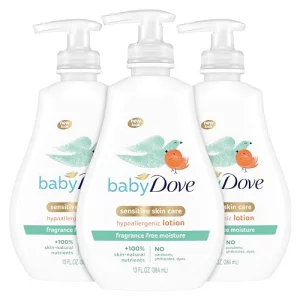 Baby Dove Fragrance Free Lotion, Sensitive Moisture, 13 Ounce (Pack Of 3)