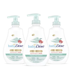 Baby Dove Tip To Toe Baby Body Wash For Baby'S Sensitive Skin Sensitive Moisture Washes Away Bacteria, Fragrance-Free And Hypoallergenic Baby Soap, 1