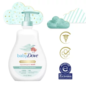 Baby Dove Tip To Toe Baby Body Wash For Baby'S Sensitive Skin Sensitive Moisture Washes Away Bacteria, Fragrance-Free And Hypoallergenic Baby Soap, 1
