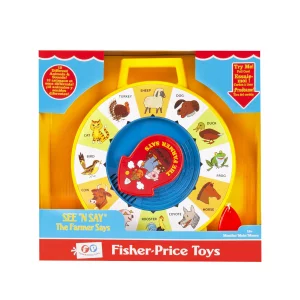 Fisher Price Classics - Farmer Says See 'n Say - Vintage Learning Toy, Sounds and Animals, Interactive Retro Game for Kids, Girls, Boys, Baby, Presch