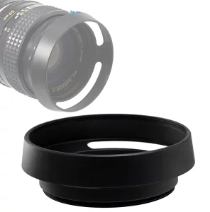 Fotasy 46Mm Metal Curved Lens Hood, 46Mm Vented Hood, 46Mm Lens Hood For Fuji Leica Leitz Panasonic Olympus Panasonic Sony Lens, 46Mm Screw-In Lens H