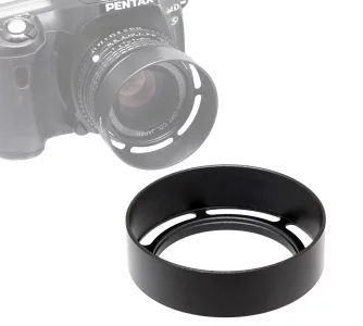 Fotasy Metal 46Mm Vented Lens Hood, 46Mm Metal Hood, 46Mm Lens Hood For Fuji Leica Leitz Panasonic Olympus Panasonic Sony Lens, 46Mm Screw-In Lens Ho