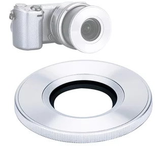 Fotasy Silver Z-S16-50 Auto Lens Cap For Sony Pz 16-50Mm F3.5-5.6 Oss E-Mount Lens, Sony 16-50Mm Lens Cap Hood Cap