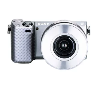 Fotasy Silver Z-S16-50 Auto Lens Cap For Sony Pz 16-50Mm F3.5-5.6 Oss E-Mount Lens, Sony 16-50Mm Lens Cap Hood Cap