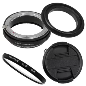 Fotodiox 58mm Macro Reverse Ring Filter Kit Compatible with 58mm Filter Thread Lenses to Nikon F-Mount Cameras - with UV Filter, Mechanical Aperture