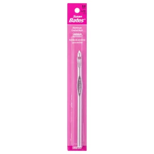 Susan Bates 5-1/2-Inch Silvalume Aluminum Crochet Hook, 8Mm, Silver Pink