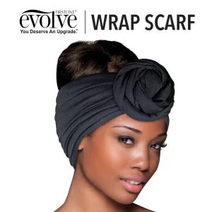 Evolve Wrap Scarf, Black, Large, Pack Of 1