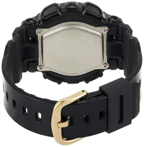 Casio Womens BA-110-1ACR Baby-G Goldtone Analog-Digital Display and Black Resin Strap Watch