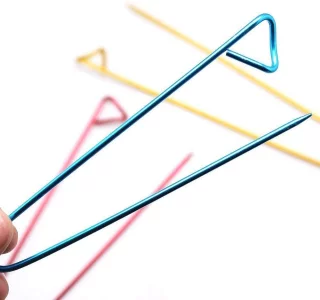 Fairycece 12Pcs Aluminum Yarn Stitch Holders For Knitting Notions Or Crochet