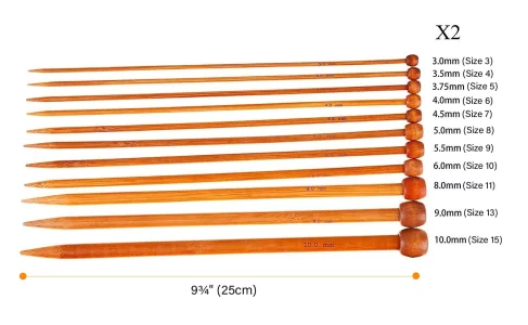 Bamboo Knitting Needles Set Knitting Needle Case Kits for Beginners Wooden Wood