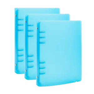 Briartw 3-Pack A5 6-Ring Binder Covers - Durable Polypropylene (PP) Storage Organizer - Compatible with 8x5.7inch Inserts,Page Protectors Pockets and