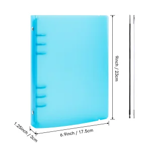 Briartw 3-Pack A5 6-Ring Binder Covers - Durable Polypropylene (PP) Storage Organizer - Compatible with 8x5.7inch Inserts,Page Protectors Pockets and