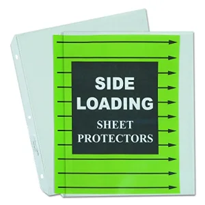 C-Line Side Loading Polypropylene Sheet Protectors, Clear, 2