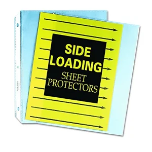 C-Line Side Loading Polypropylene Sheet Protectors, Clear, 2