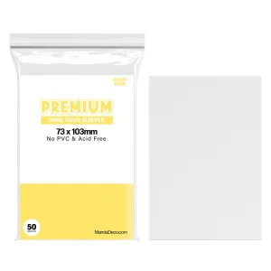 Mandu Deco Kpop Photocard Sleeves Clear Polypropylene Card Protector for HYBE Size Mini Tour Photocards, PVC Free and Acid Free, 50 Sleeves per Pack 