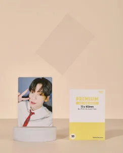 Mandu Deco Kpop Photocard Sleeves Clear Polypropylene Card Protector for HYBE Size Mini Tour Photocards, PVC Free and Acid Free, 50 Sleeves per Pack 
