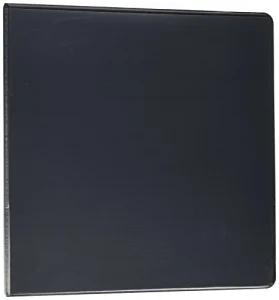 School Smart Polypropylene Round Ring View Binder, 2 Inches, Black