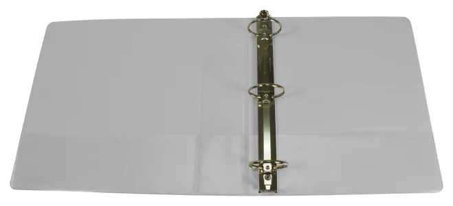 School Smart Polypropylene Round Ring View Binder, 2 Inches, White