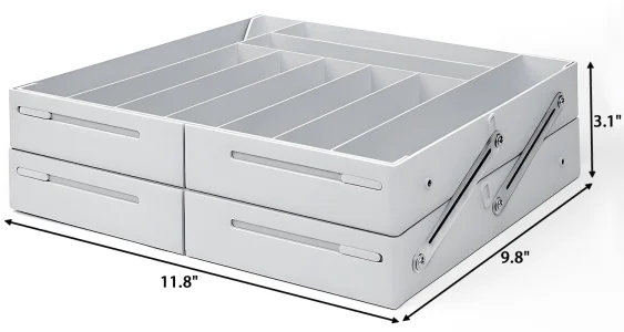 Yichalodge Multi-Level Smart Drawer Organizer 2025, 2-Tier Expandable Tray 1.6