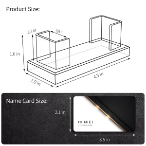 HIIMIEI Business Card Holder Acrylic: 2 Pack Business Card Display for Desk - Clear Business Card Stand for Office Reception Event Conference Room De