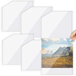 6 Pcs Planner Adhesive Pockets Clear Corner Pockets Sticky Pockets for Planners Folders Notebooks Planner Accessories for Home Office School (6 x 6 I