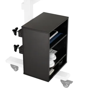 VIVO Clamp-on Under Desk Shelving Unit, Office Accessory Holder for Supplies, Gaming Devices, and More, Multi-Level Storage Shelves, Workstation Orga