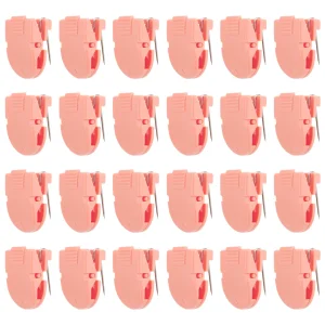 BOXOB 24pcs Cubicle Clips for Fabric Walls, Plastic Stainless Steel Push Pin Clips Fabric Panel Pins Cubicle Hooks Accessories for Hanging Photos, No