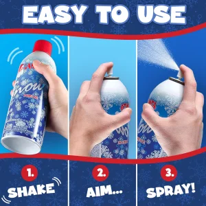 stargo 2 Pack 13 oz Snow Spray, Winter Textured Spray for Christmas Tree Snow Effect, Aerosol Bottles of Artificial Fake Snow for Holiday Decoration,