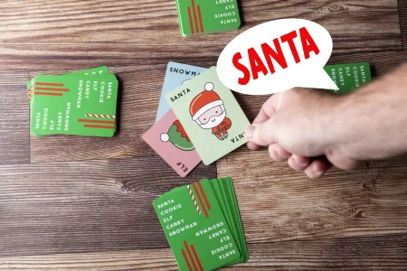Santa Cookie Elf Candy Snowman Christmas Edition Holiday Card Game by Taco Cat Goat Cheese Pizza | Great for Stockings and White Elephant Gift | Fun 