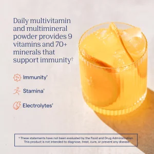 Trace Minerals Power Pak Multivitamin and Multimineral Packets - Electrolyte Support - 1200 mg Vitamin C plus 70+ Trace Minerals - Orange Blast Flavo